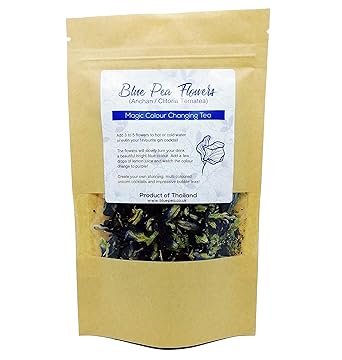 Blaue Klitorie Blüten (blue pea flower) Premium Qualität (A+) 100% rein und vegan - Ideal geeignet für cocktails, Speisen und