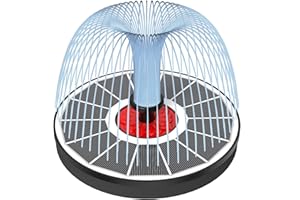 GAIZERL Solar Fountain with Red Flower - Attract Birds - 2024 Upgrade 3.5W Solar Bird Bath Fountains, Solar Powered Water Feature Fountain Pump with 7 Nozzles for Hummingbirds, Garden, Pool, and Pond