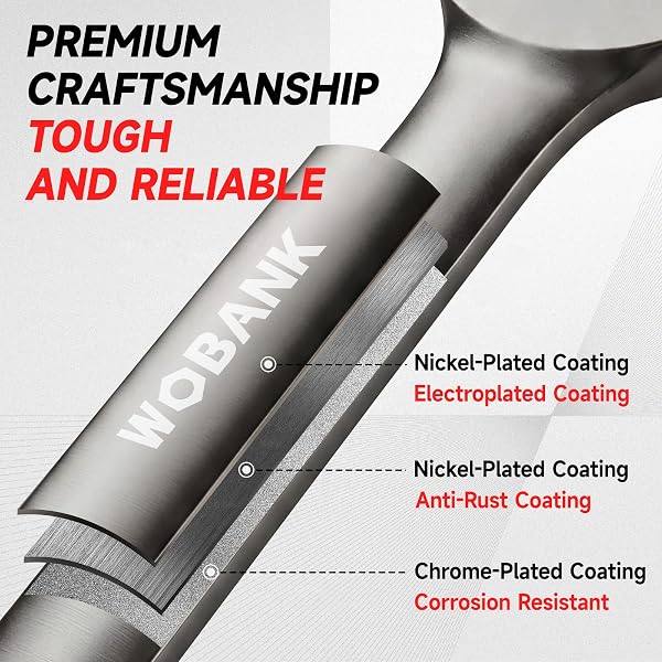 WOBANK 22-PIECE RATCHETING WRENCH SET, FLEX HEAD COMBINATION WRENCHES SET WITH ORGANIZER BOX, METRIC 8-19MM AND SAE 1/4″ TO 3/4″ SIZE, 12 POINTS 72-TEETH, NICKEL PLATING