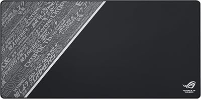 ROG Sheath BLK LTD - Alfombrilla Gaming Extragrande con una Superficie optimizada para Jugar, Bordado Resistente al Desgaste y Base de Goma roja Antideslizante