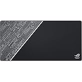 ASUS ROG Sheath BLK Gaming Mouse Pad – 35.4” x 17.3", Extra-Large Surface, Ultra-Smooth for Precise Mouse Control, Anti-Fray Stitched Edges, Non-Slip Base - Black/Gray