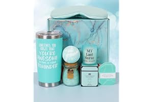 ONEVIVE Birthday Gifts for Women Mom Christmas Gifts, Relaxing Spa Gift Basket Appreciation Gift for Her Christmas Gifts for Wife Sister Gifts Best friend Tumbler Candle Gift Set