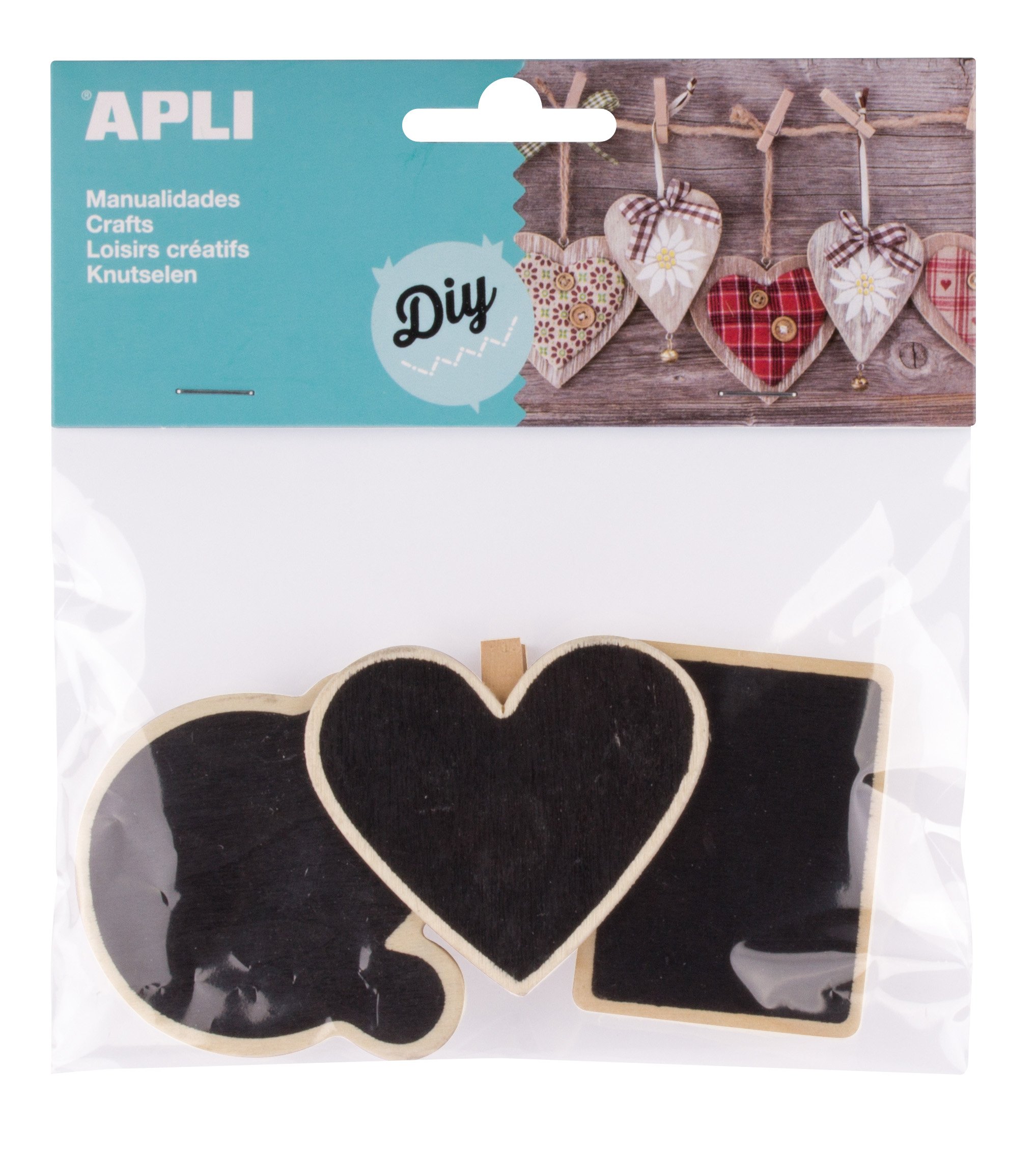 Apli 941787 Sports Bag 3 Wooden Pegs for Blackboard