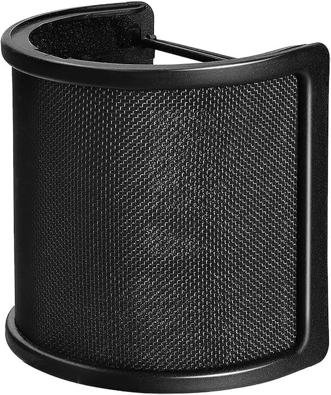 Filtre Anti-pop Microphone LEAGY - Triple Couche (mousse, Métal, étamine) - Pour AT2020, Rode NT1A, Etc.