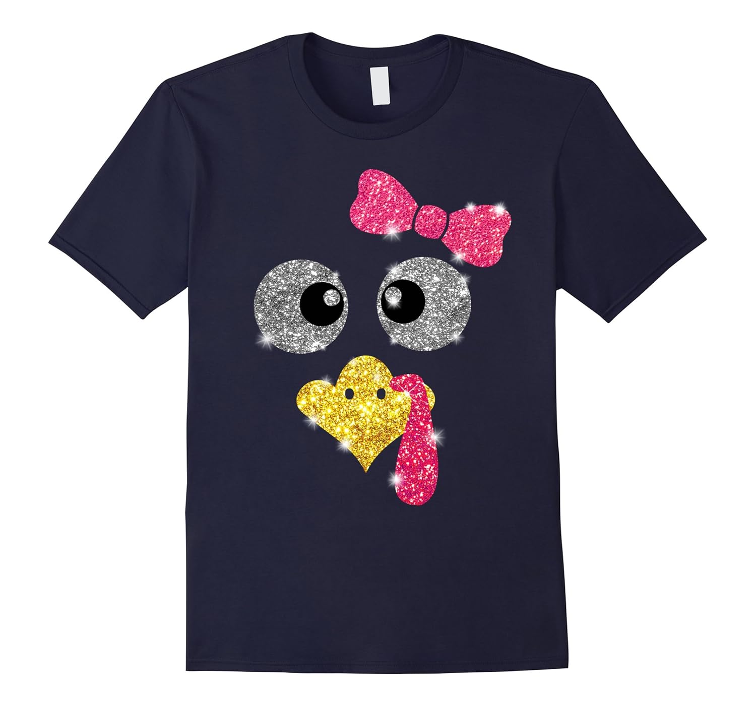 Turkey Face Girl T-shirt Thanksgiving Gift-ANZ