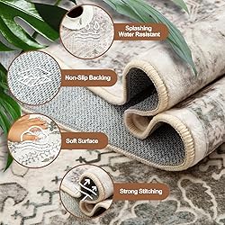 CAPALOCA 8x10 Area Rug Bohemian Rugs with Print