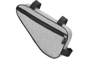Miayaya Bike Frame Bag Bicycle Triangle Bag Bike Storage Pouch Strap-On Under Seat Tool Accessories Bag for Mountain Road Bike Trip Keys Mobile Phones Towels Small Accessories Kits (1.5L, Gray)