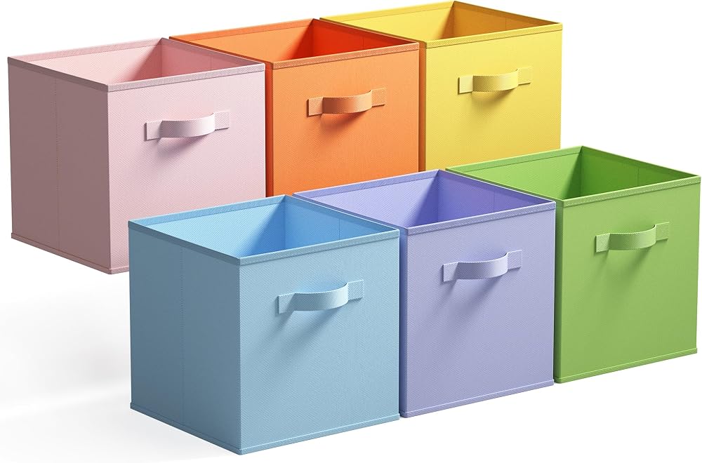 GRANNY SAYS Cube Storage Boxes 6 Pack 27x27x27 for Kallax Shelves