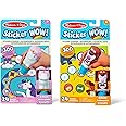 Melissa & Doug Sticker Wow!™ Dog and Unicorn Bundle: 2 24-Page Activity Pads, 2 Sticker Stampers, 600 Stickers, Arts and Crafts Fidget Toy Collectible Characters