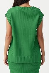 Saodimallsu Womens V Neck Sweater Vest Oversized