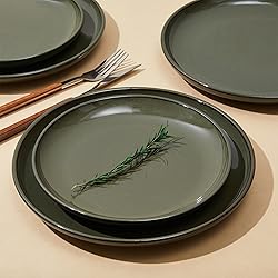 Pokini 16 Piece Double Bowl Dinnerware Sets with