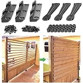 Louver Bracket Kit &amp; Hardware Kit for Outdoor Blinds, Powder Coated Iron | Louver hardware kit for deck sunblind system, holds 11 boards up to 48", powder coated iron, DIY deck fence pergola