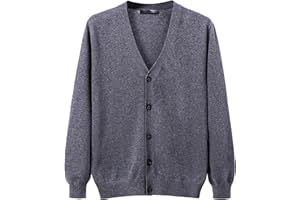 Men's Lightweight Cardigan V Neck Soft Cotton Slim Fit Sweater Casual Button Up Knitted Man Jacket