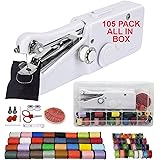 105 PCS Handheld Sewing Machine + Color Thread Kit + Case, Hand Sewing Machine, Mini Sewing Machine, Kit, Portable Travel Sti