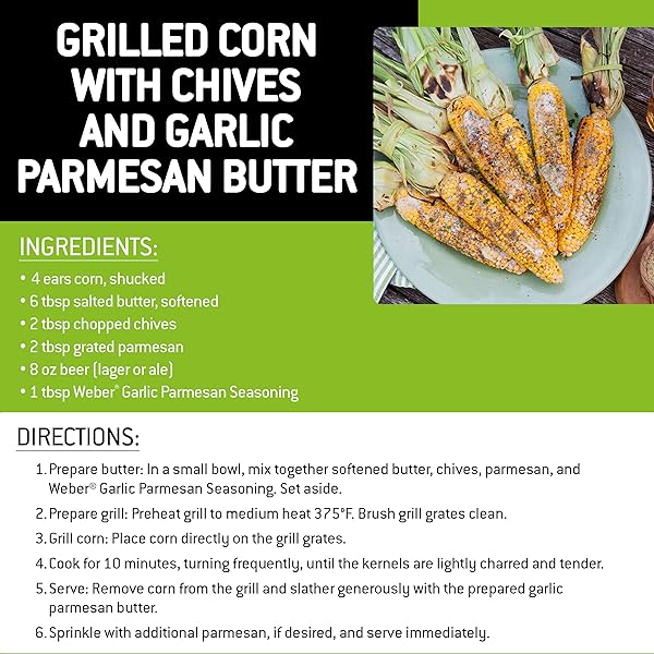 WEBER GARLIC PARMESAN SEASONING, 4.3 OZ