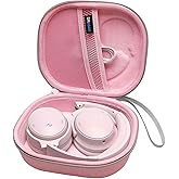 DR·AMIU Hard Case Compatible with Bose QuietComfort, QC Ultra, QC 35, QC 45, QC45 SE, QC SE Over Ear Wireless Noise Cancelling Headphones, Pink EVA Travel Storage Bag
