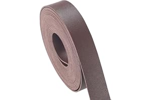 CDY Double Sided Leather Strap 1 Inch Wide 200 Inches Long Leather Strip for DIY Craft Projects, Leather Straps Very Suitable for Traction Ropes, Bag Straps (Dark Brown)