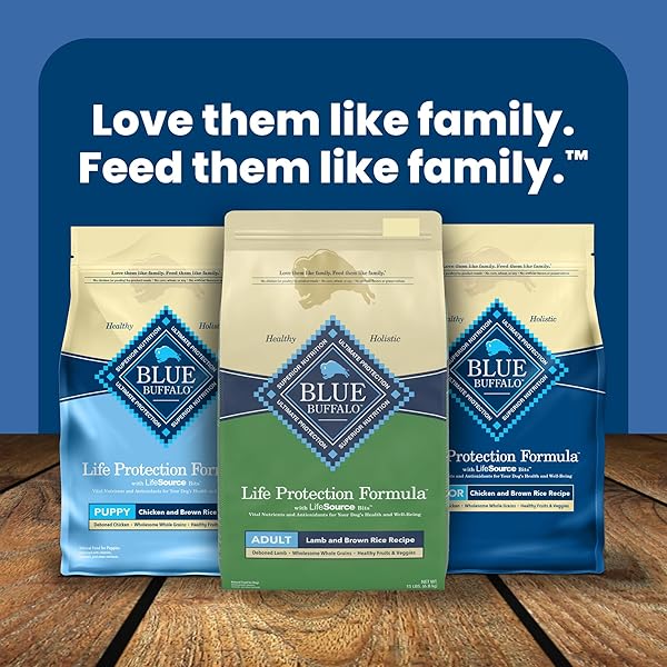BLUE BUFFALO LIFE PROTECTION FORMULA ADULT DRY DOG FOOD, HELPS BUILD AND MAINTAIN STRONG MUSCLES, MADE WITH NATURAL INGREDIENTS, LAMB & BROWN RICE RECIPE, 5-LB. BAG