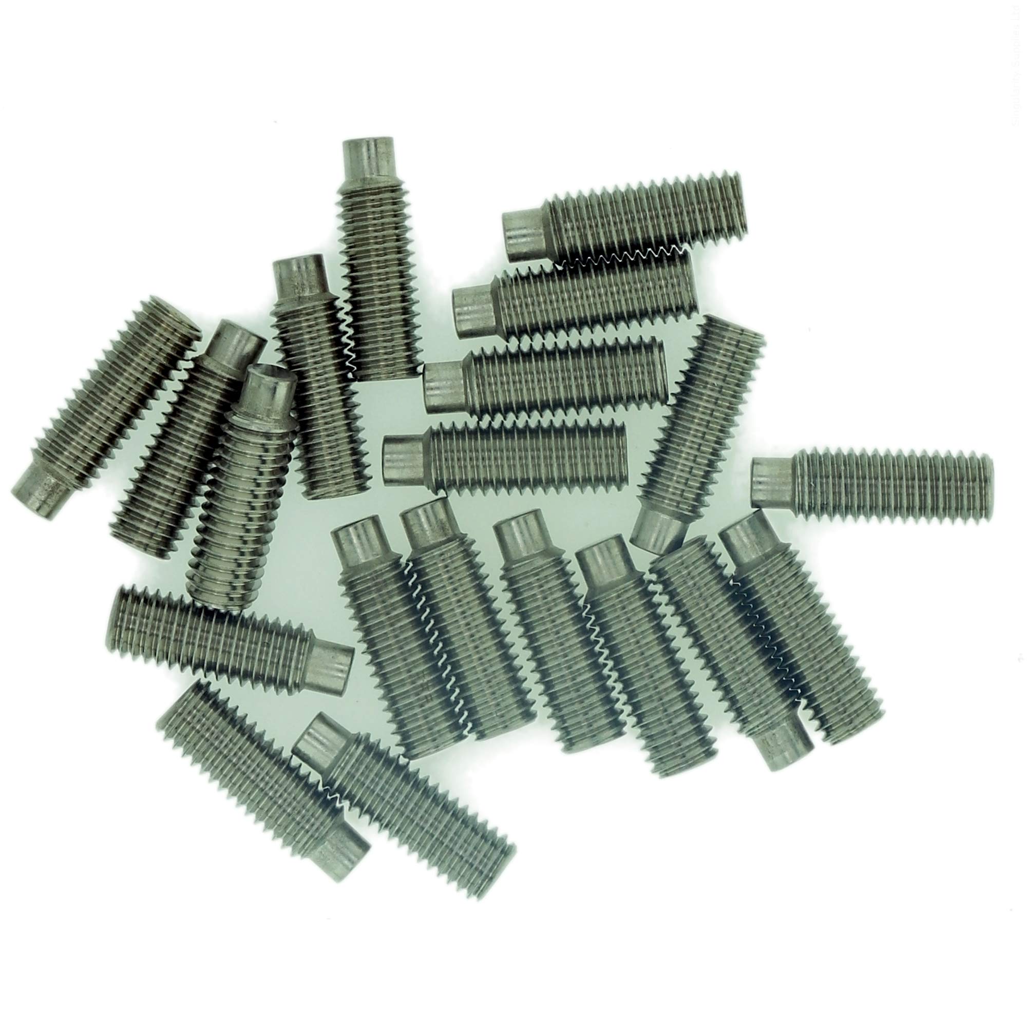 M6 (6mm x 12mm) Hex Socket Grub Screw (Dog Point) - Stainless Steel (A2) (Pack of 20)