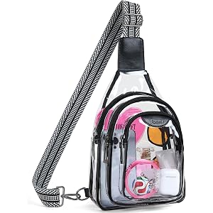 Bluome Clear Bag for Stadium Events, Clear Bag for Women Men 12x12x6 Stadium Bag Purses for Concerts Sports Events Travel