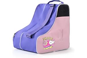 Boulder Bee Roller Skate Bag, Ice Skate Bag for Women with Adjustable Shoulder Strap, Shoe Bag for Ice Skating/Inline Skates, for Both Kids and Adults