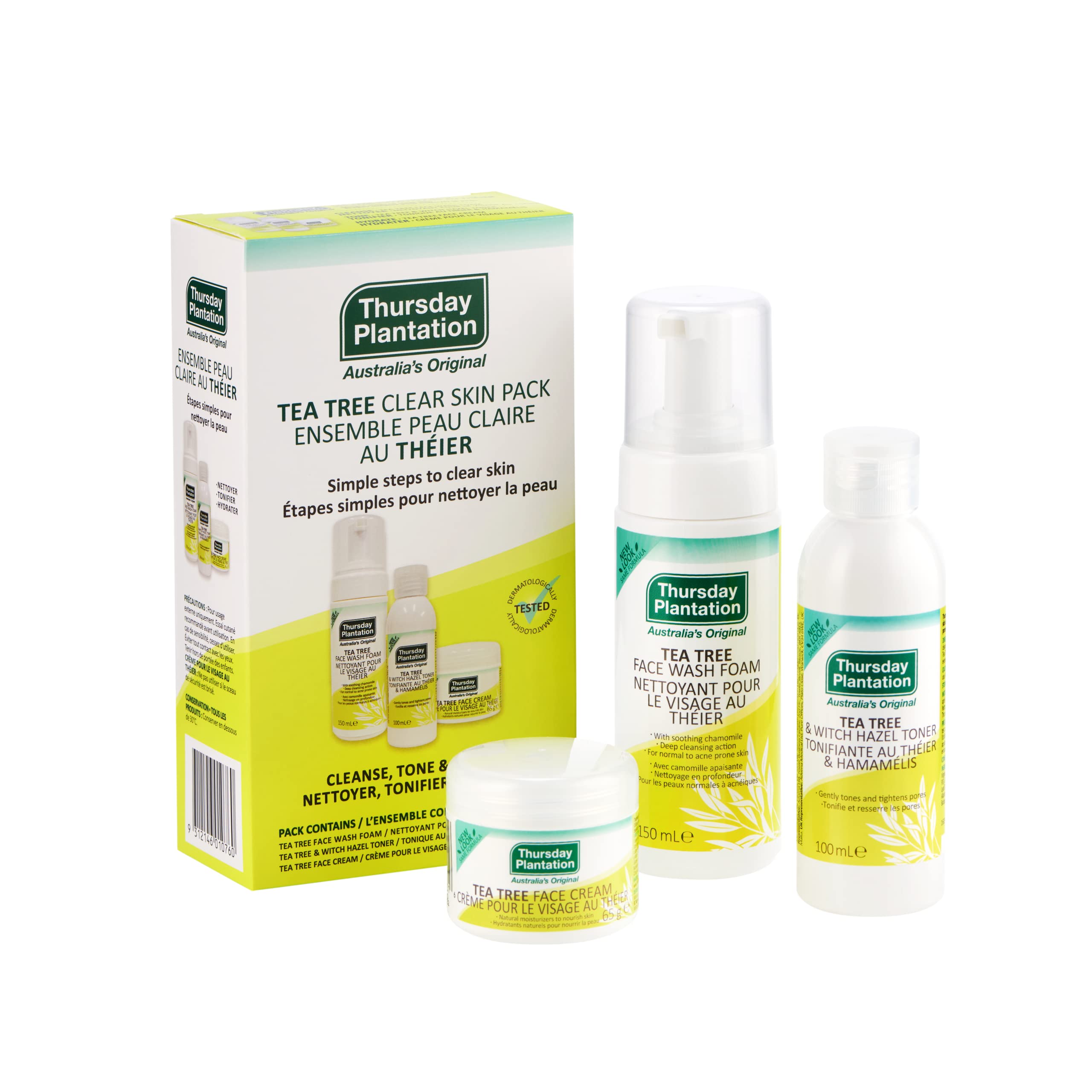 Thursday Plantation Tea Tree Clear Skin Acne Control Pack, Light Green Small, 440 Grams