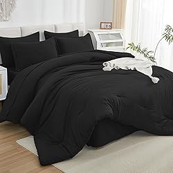 Litanika Comforter King Size Set Black - 7 Pieces