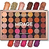 Profusion Cosmetics Mirage 35 Shade Eyeshadow Palette – Ultra-Pigmented Powder in Bright, Vibrant Colors for Stunning Eye Looks, Skin-Friendly, Vegan & Cruelty-Free Makeup
