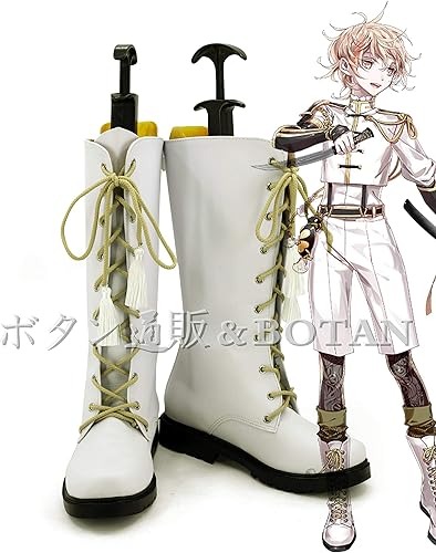 Amazon ボタン通販 Botan コスプレブーツ 靴 刀剣乱舞 とうらぶ 物吉貞宗 ものよしさだむね オーダーメイド可能 コスチューム イベント パーティー 変装 男性用24 5cm コスプレ 仮装 通販