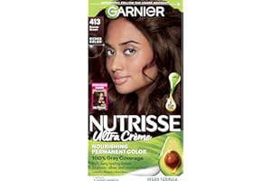 Garnier Nutrisse Nourishing Hair Color Creme, 413 Bronze Brown (Packaging May Vary)