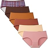 INNERSY Womens Underwear Cotton Hipster Panties Regular & Plus Size 6-Pack