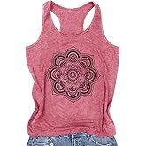 Racerback Tank Tops for Women Summer Sleeveless Round Neck Casual Graphic Tunic Shirts