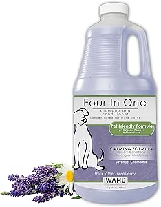Wahl 4-In-1 Calming Pet Shampoo &ndash; Cleans, Conditions, Detangles, & Moisturizes with Lavender Chamomile