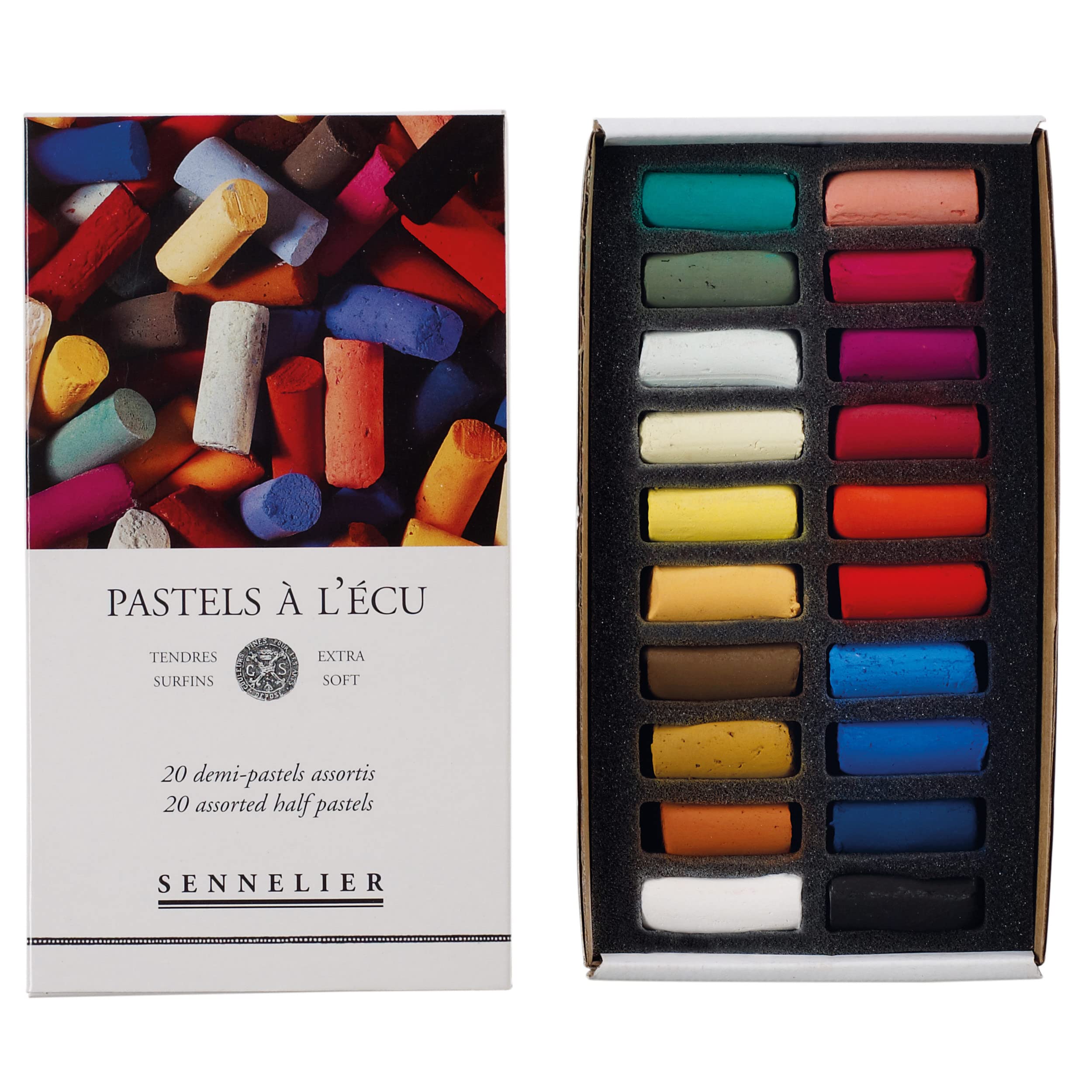 SENNELIER Soft Pastel Set, Acrylic, Multicolor, 20 Count (Pack of 1)