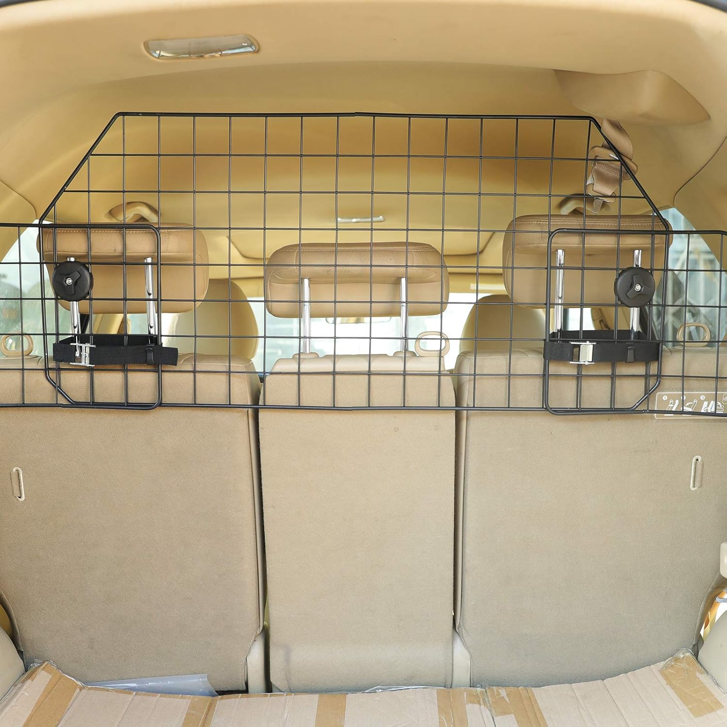 Gtongoko Adjustable Dog Car Barriers for SUV, Vehicles, Cars, Heavy Wire Mesh Universal Vehicle Separator, Pet Compartment Door in Cargo Area of Vehicle Trunk, Black : Pet Supplies