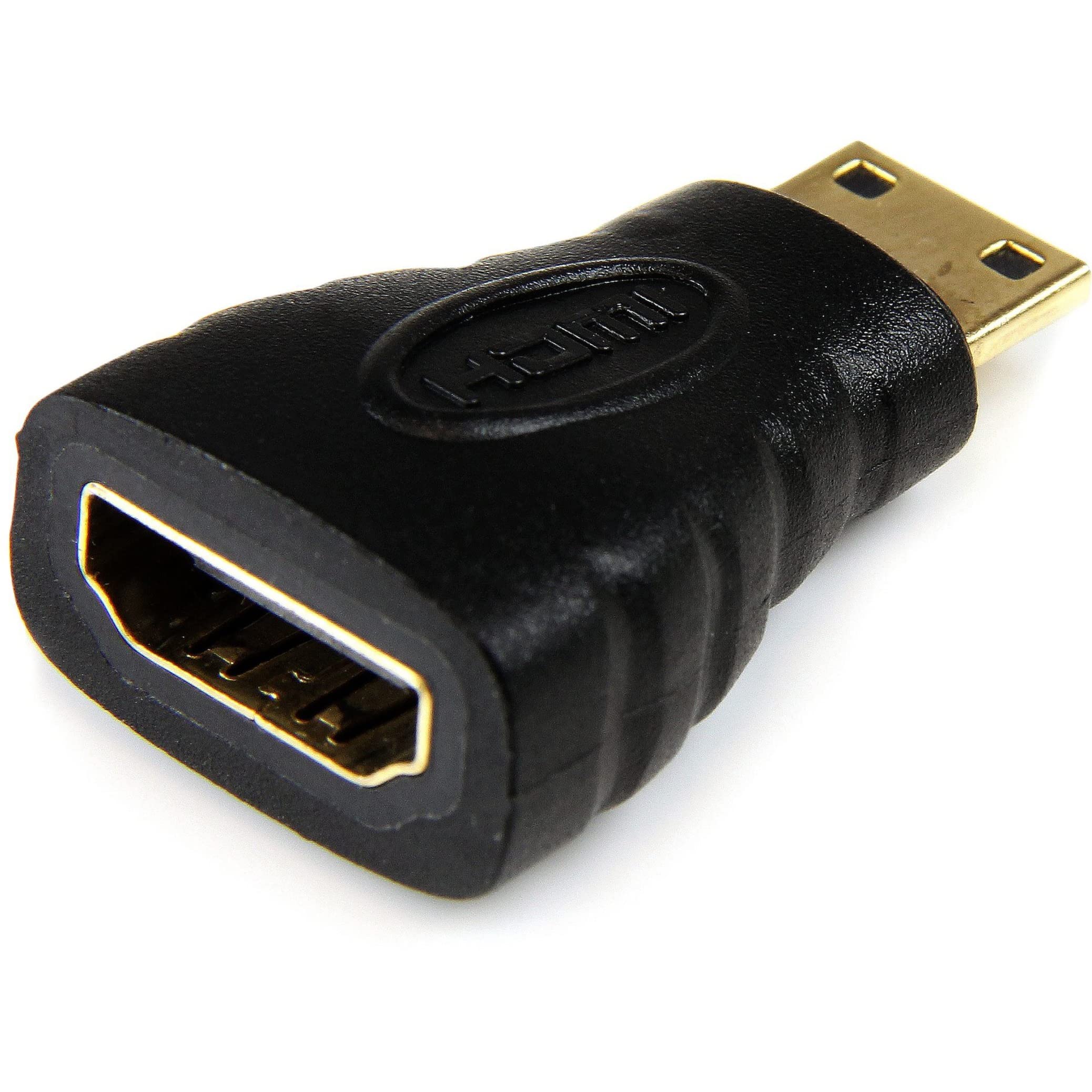StarTech.com Mini HDMI to HDMI Adapter - 4K High Speed HDMI Adapter - 4K 30Hz Ultra HD High Speed HDMI Adapter - HDMI 1.4 - Gold Plated Connectors - UHD Mini HDMI Adapter 4K - Black (HDACFM) — image 1