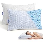puredown® Cooling Pillows King Size Set of 2, Memory Foam Pillows Adjustable Firm Bed Pillows for Sleeping, Cool Pillow for Hot Sleepers with Zipper Removable Pillow Cover