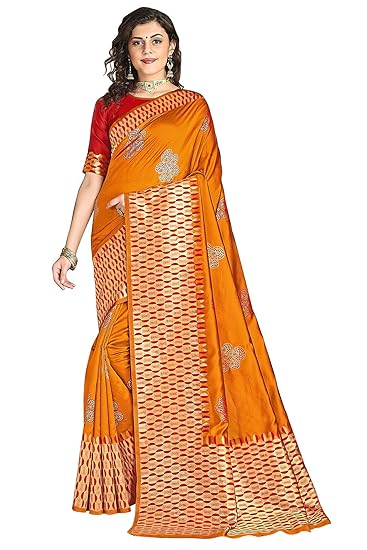 Women�s Silk Blend Banarasi Saree (Bridal_Silk118)