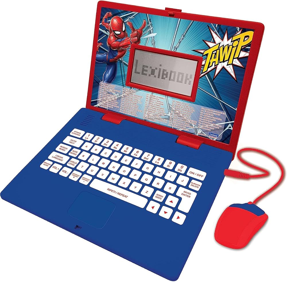 LEXIBOOK Spider-Man Educational and Bilingual Laptop Italian English JC598SPi5