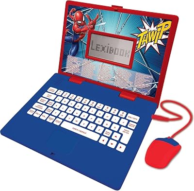 LEXIBOOK Spider-Man Educational and Bilingual Laptop Italian English JC598SPi5
