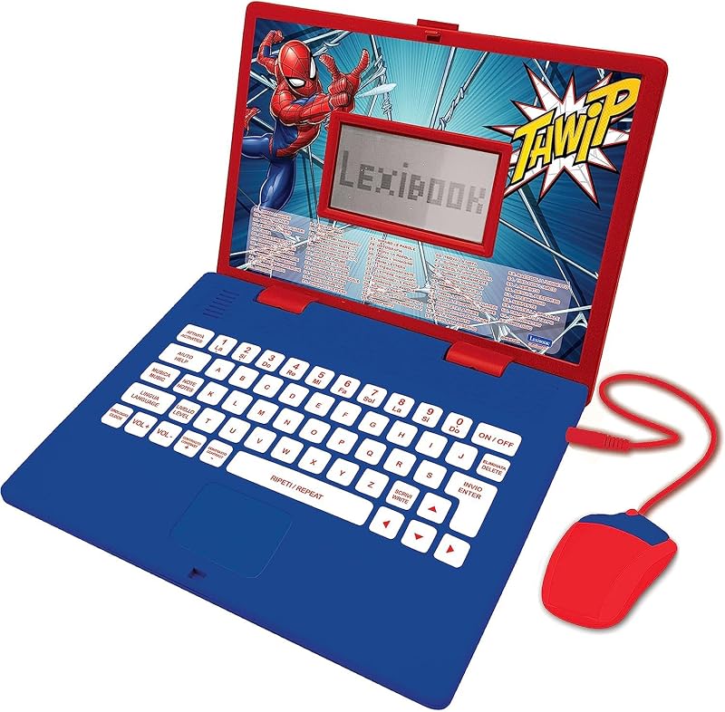 LEXIBOOK Spider-Man Educational and Bilingual Laptop Italian English JC598SPi5