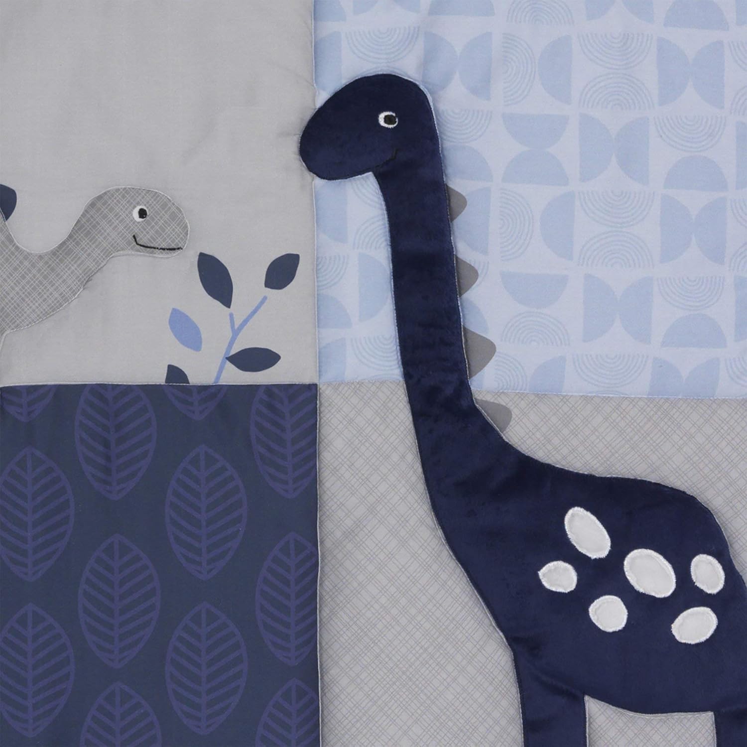 Bedtime Originals Roar Dinosaur 3 Piece Crib Bedding Set, Blue/Gray : Baby