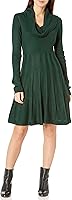 Calvin Klein Women's Long-Sleeve Cowl-Neck Fit & Flare Sweater Dress
