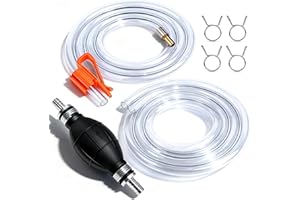 BESTCOSY Gasoline Siphon Hose, Gas Oil Water Fuel Transfer Siphon Pump, Portable Widely Use Hand Fuel Pump, Fuel Transfer Pump with PVC Hoses (Pack of 1))