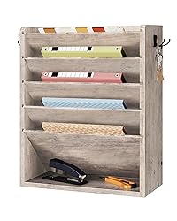 CHOEZON Wall File Organizer, 6-Tier Vertical Mount