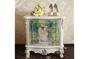 Flortlias Large Decoupage Paper for Furniture, Floral Printed Tissue Paper for Furniture, DIY Crafts Rice Papers, Girl with Flowers, 16.53'' x 19.69''