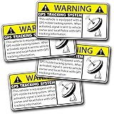 4 MINI GPS Vehicle Car Alarm Security Caution Warning Decal Sticker