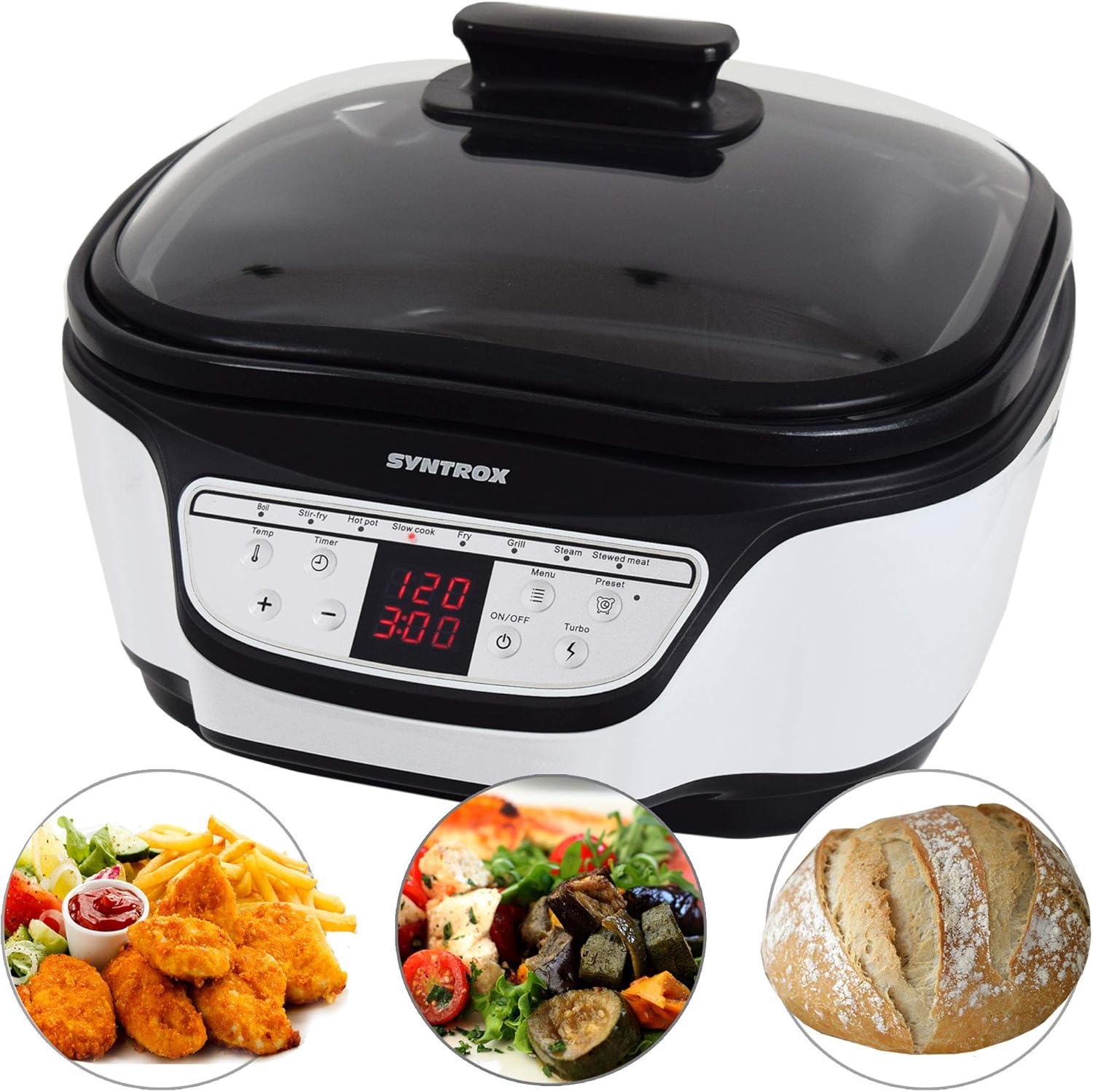 Syntrox Germany Multikocher 8 in 1 Panel MC-1500W