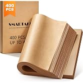 SMARTAKE 400 Pcs Parchment Paper Baking Sheets, Pre-Cut, 12x16 Inches | Unbleached Non-Stick Greaseproof Baking Paper, Oven S