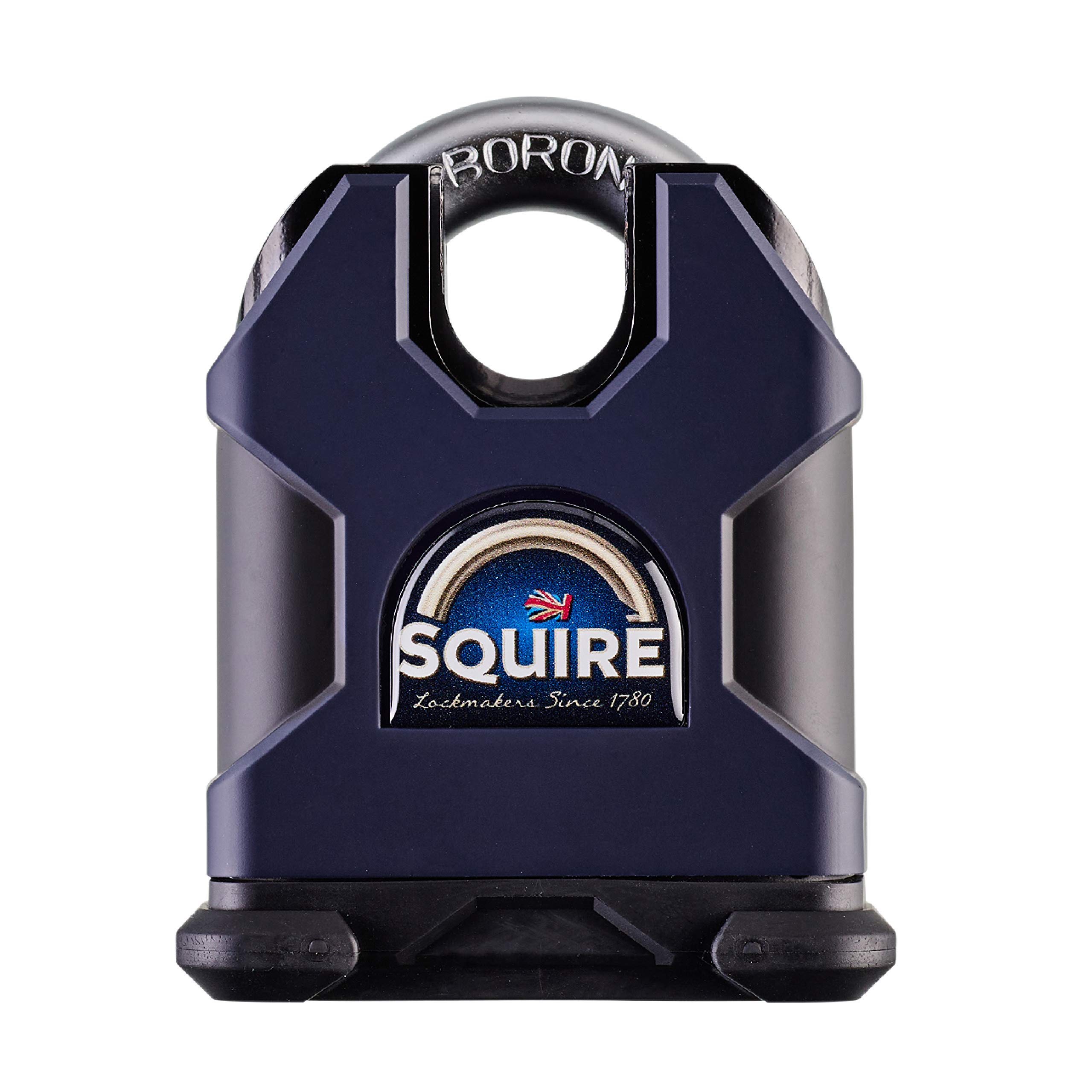 Henry Squire SS65CS Stronghold 6 Pin S Cylinder Closed Shackle Steel Padlock, 65 mm (Length), Black/Blue — image 1